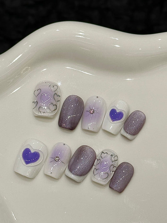 Purple Lollipop Summer Press on Nail