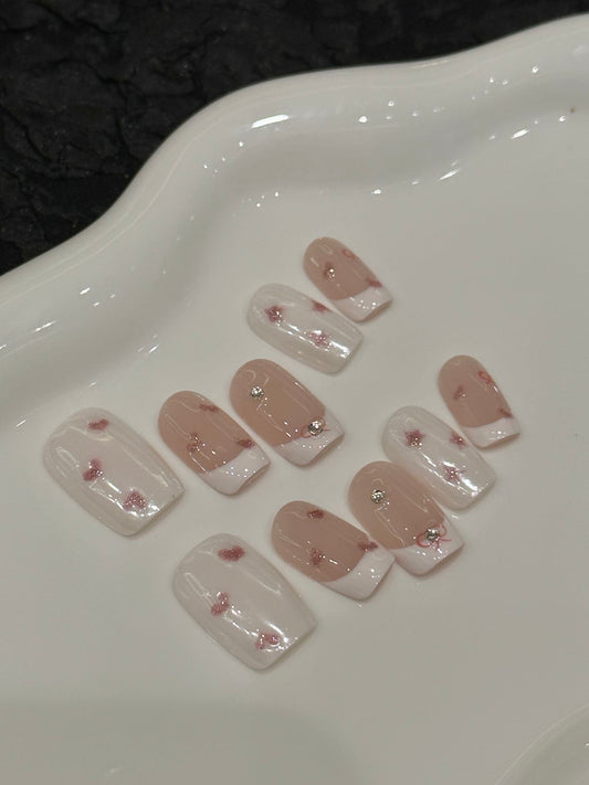 Sweet Milk Tea Summer Press on Nail